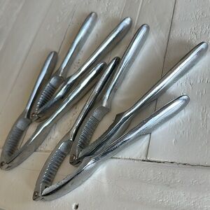 Silver Metal Nutcracker or lobster cracker Set of 4